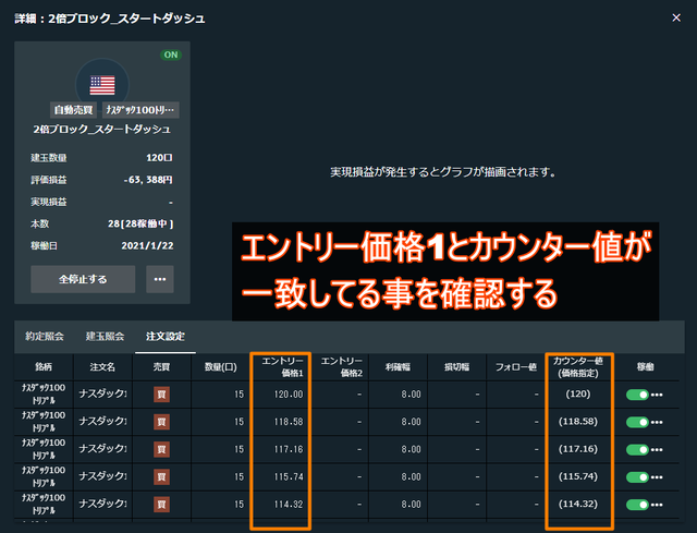 トライオートETFで最適な利確幅と変更方法-PC③