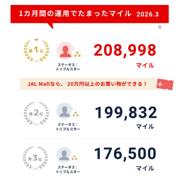 マイルの実績紹介202603