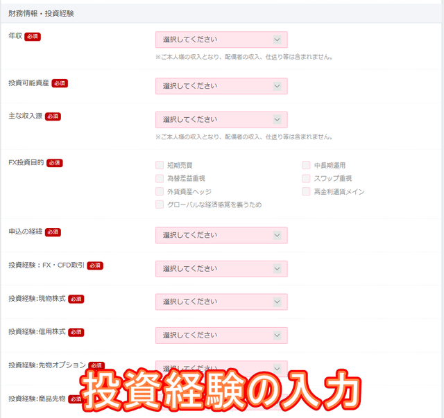 ⑦投資経験
