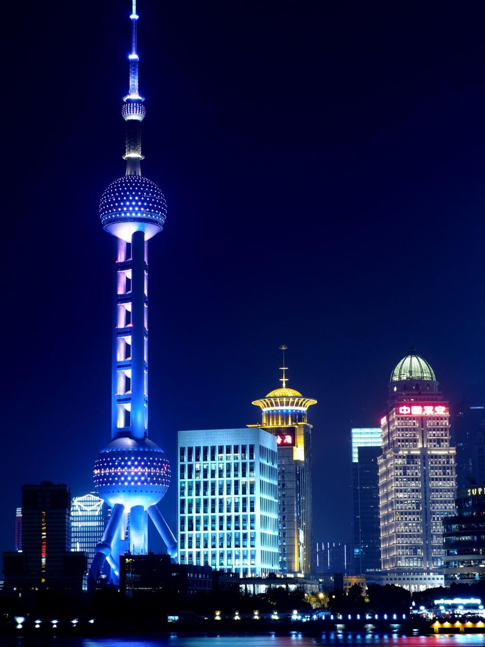 上海東方明珠テレビタワー 夜景 中国 川 建物 夜 高解像度画像のレーヨンヨnn区市サンちゃんの壁紙人民共和国 材料を入力します 壁紙