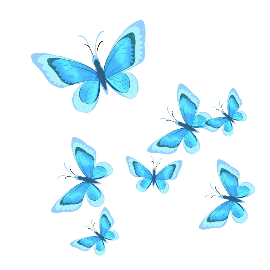 ブルー蝶 高精細の画像 夏の車のバック壁紙素材 壁紙