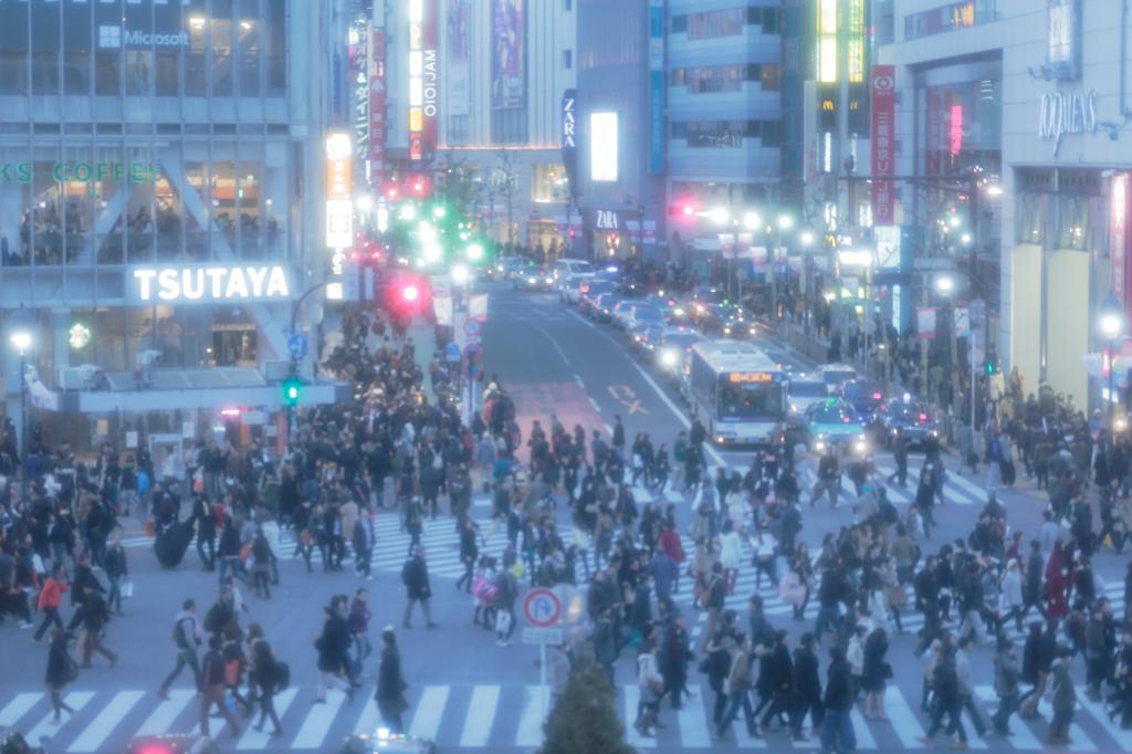 近未来ファンタジー 東京渋谷のスクランブル交差点 4kの壁紙高い鮮明な画像が 材料を入力します 壁紙