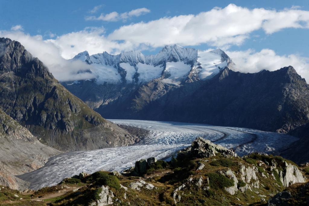 アレッチ氷河 スイス ヴァレー州のpc壁紙ka Waいい状態 氷河 ユングフラウ地域 山 山 高精細の画像は 材料を入力します 壁紙