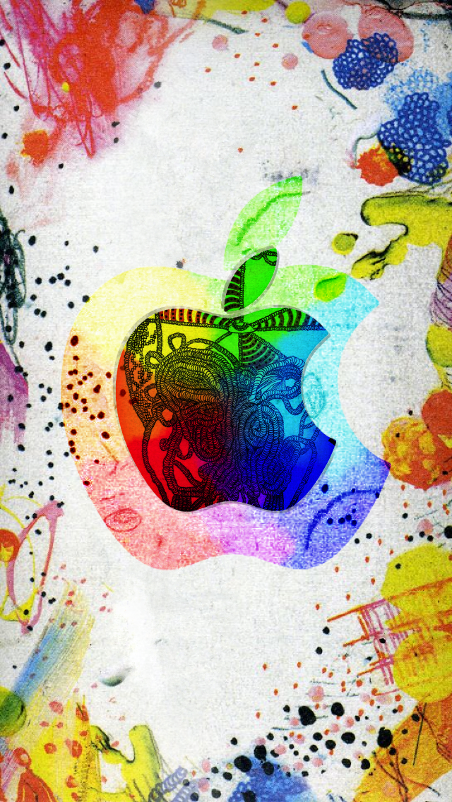 カラフルなリンゴのロゴ ロック画面の画像 ナイキroオリゴhd携帯電話の壁紙の壁紙 ロゴ 壁紙