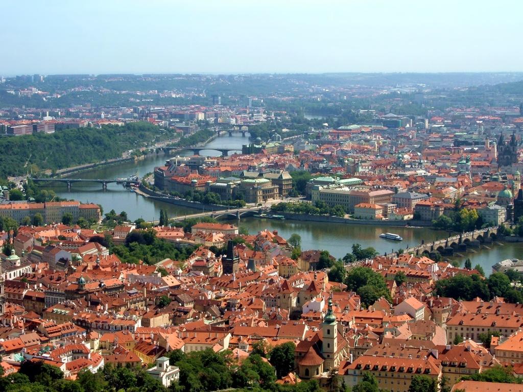 プラハは 街区ro壁紙はテクノ都市景観を保持している チェコ 市 パノラマ 都市 建物 高精細の画像は 材料を入力します 壁紙