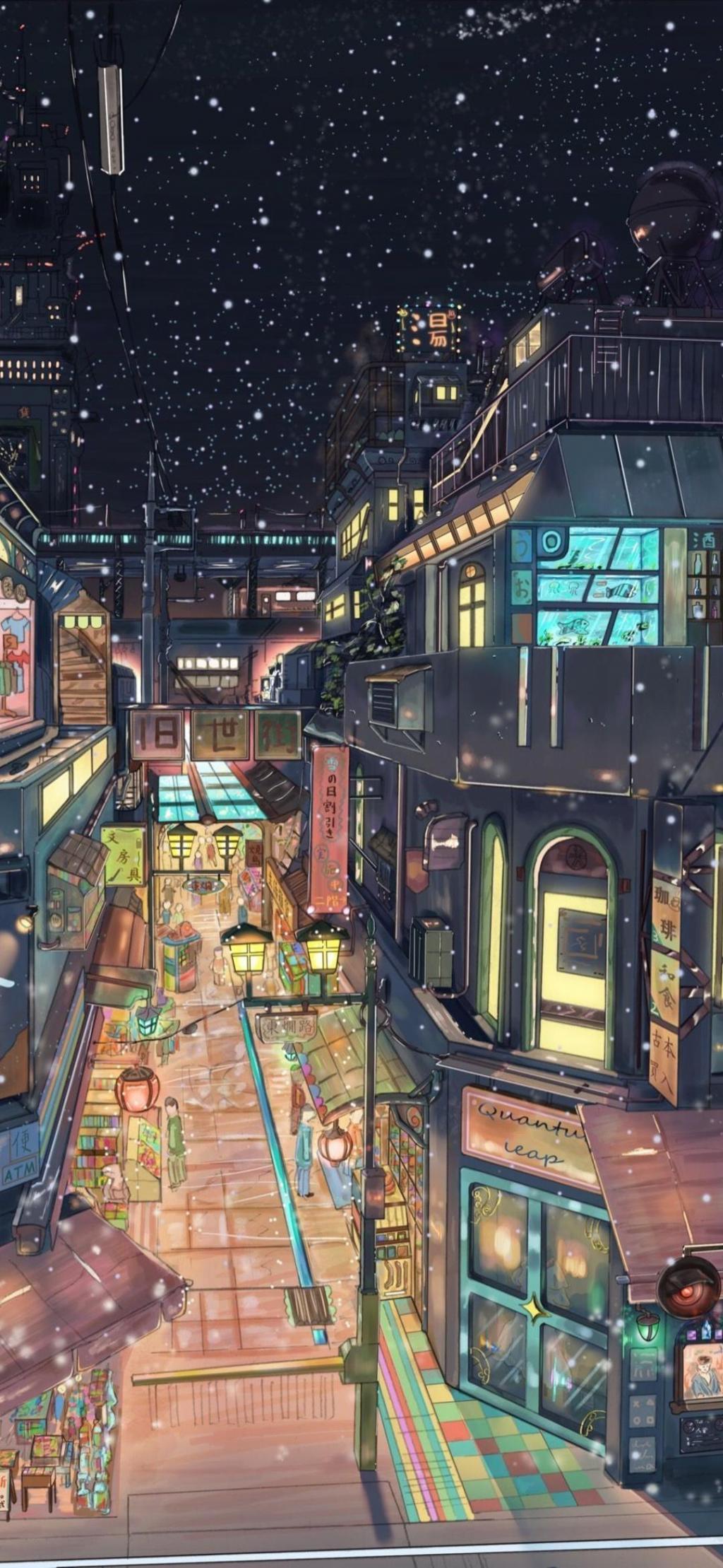 アニメの世界繁華街 デスデスロック画面マップおサーキュラー壁紙 携帯電話の壁紙 壁紙