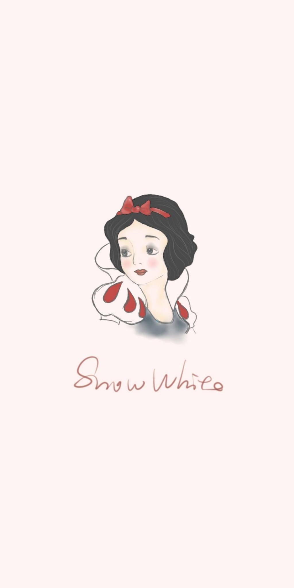 手描きの美しい白雪姫 ロック画面の画像白い顔の壁紙 携帯電話の壁紙iphoneい 壁紙