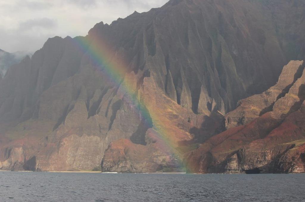 ハワイ カウアイ島や壁紙 虹 自然 風景 山 山 高精細映像の島は 材料を入力します 壁紙