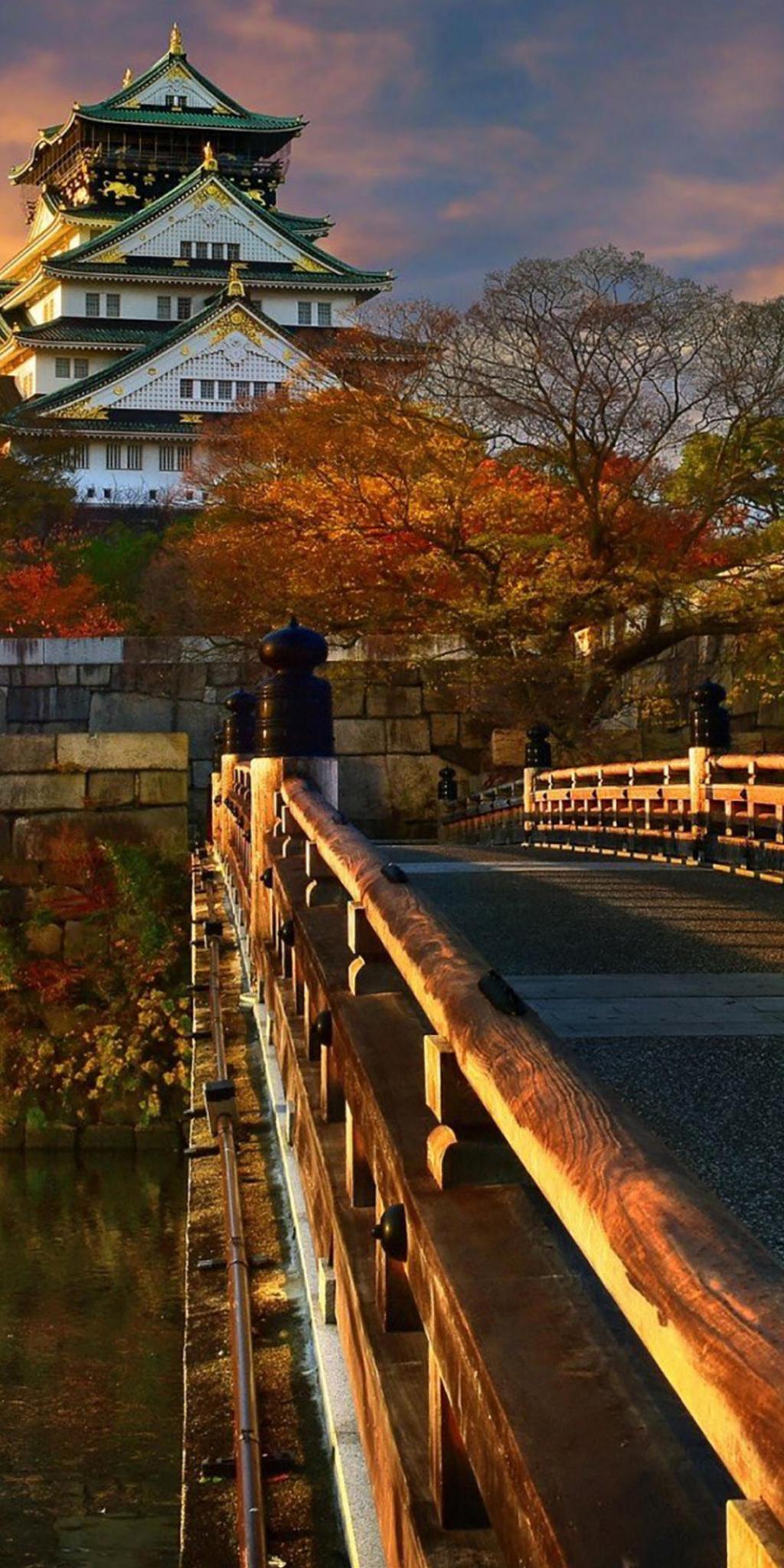秋の日本の伝統的な建築 壁紙お市ゃ私の叫びへやのロック画面の画像 Hdの携帯電話の壁紙 風景 壁紙