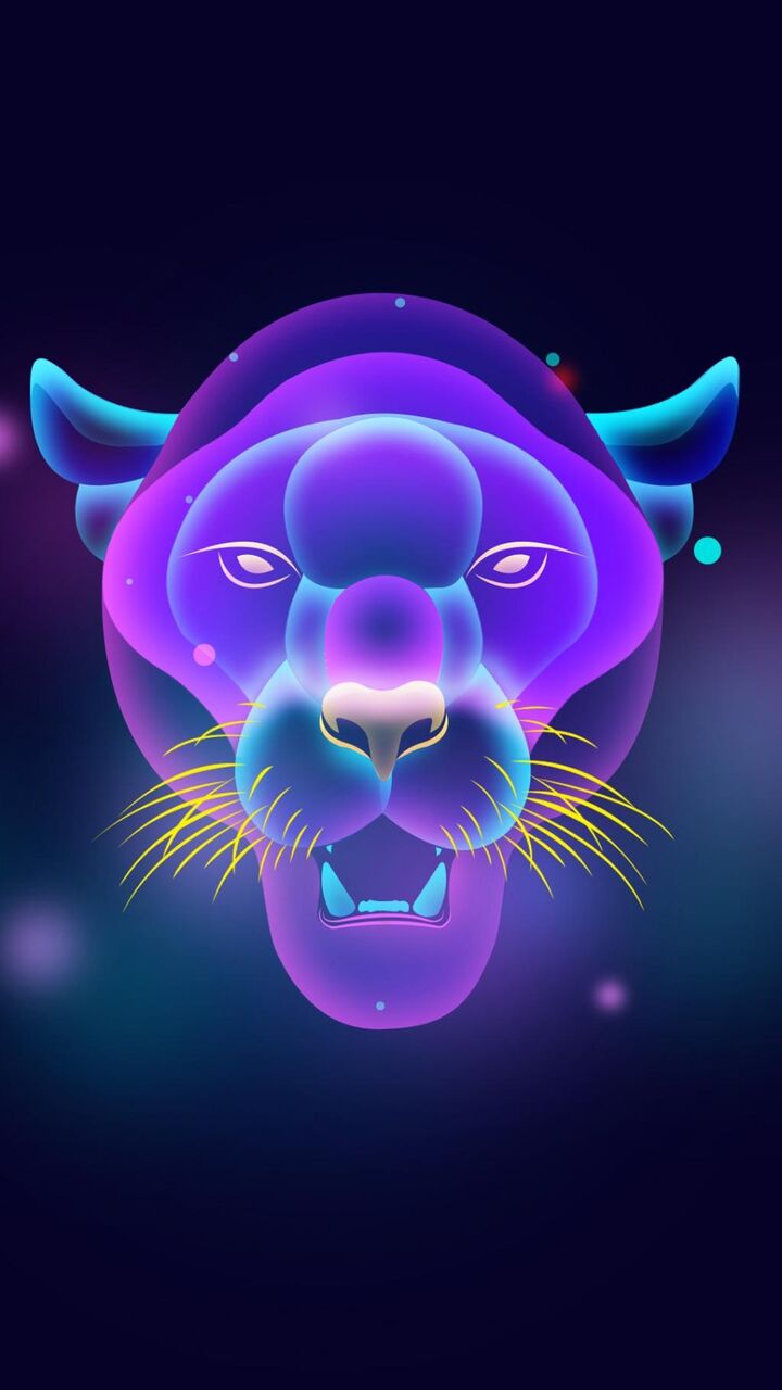 クリエイティブ光の効果の虎の頭 ロック画面の画像 壁紙の色hdの携帯電話の壁紙 代替 壁紙