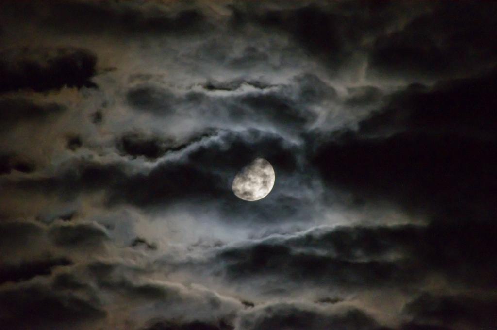 月 雲 夜の海の壁紙 空 暗い 月光 満月 高精細の画像は 材料を入力します 壁紙