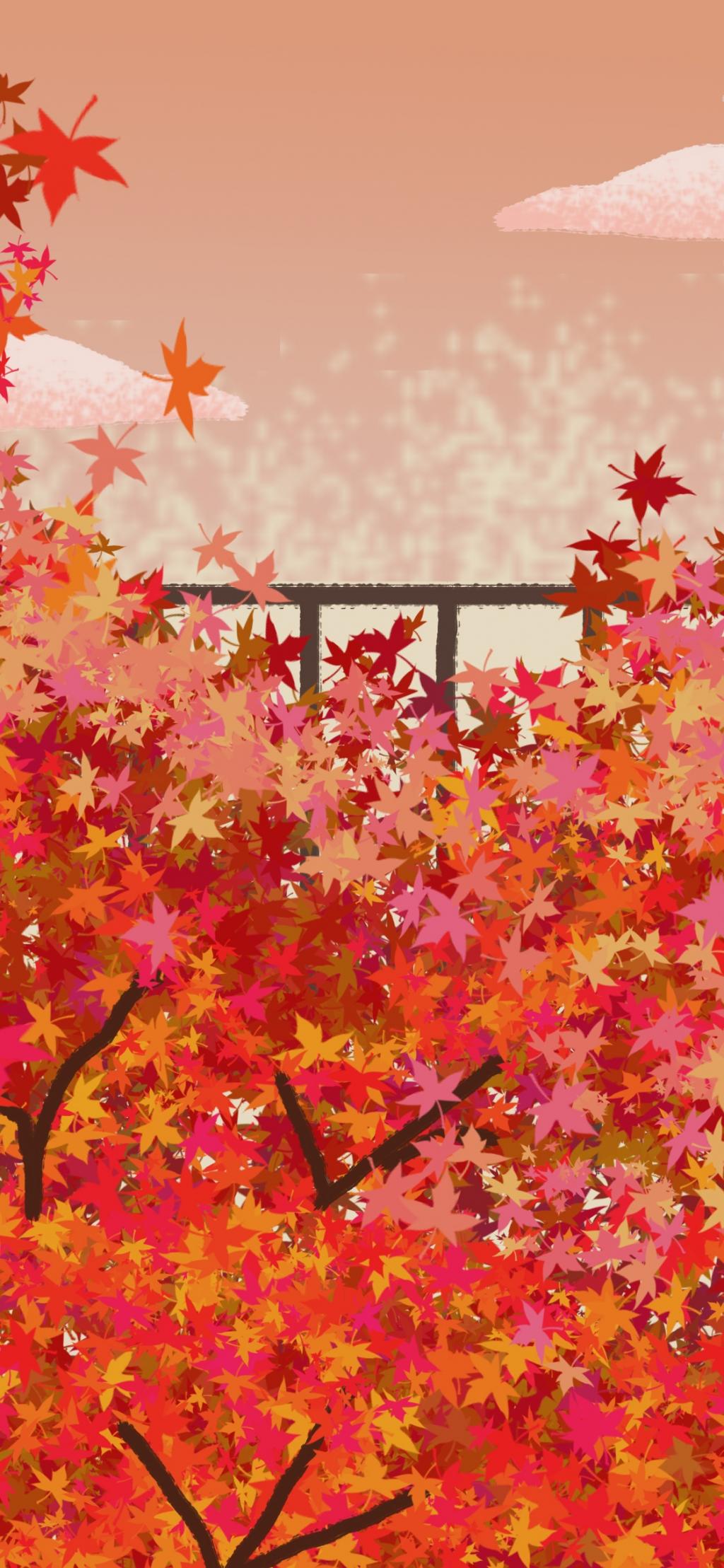 秋のスズメの壁紙イラスト ロック画面の画像 Hdの携帯電話の壁紙 代替の始まり 壁紙