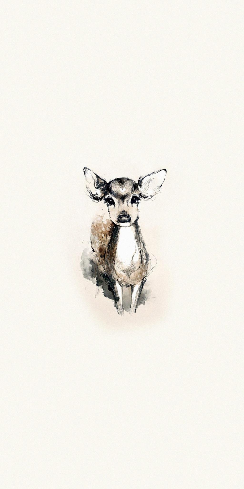 イラスト ロック画面の画像 防音モバイル壁紙のhdの壁紙 動物鹿ミニ 壁紙