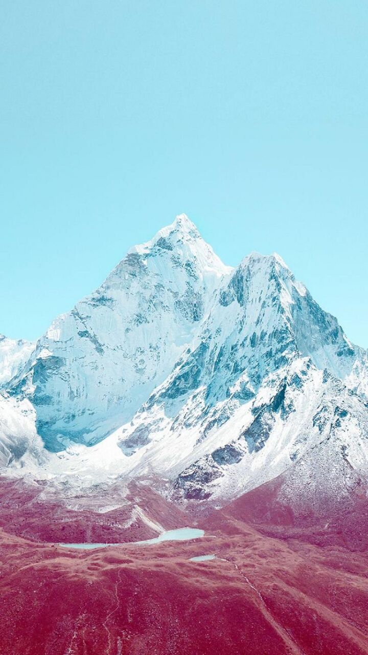 Iphoneの壁紙アニメーション青い雪をかぶった山々 ロック画面の画像 Hdの携帯電話の壁紙 風景 壁紙