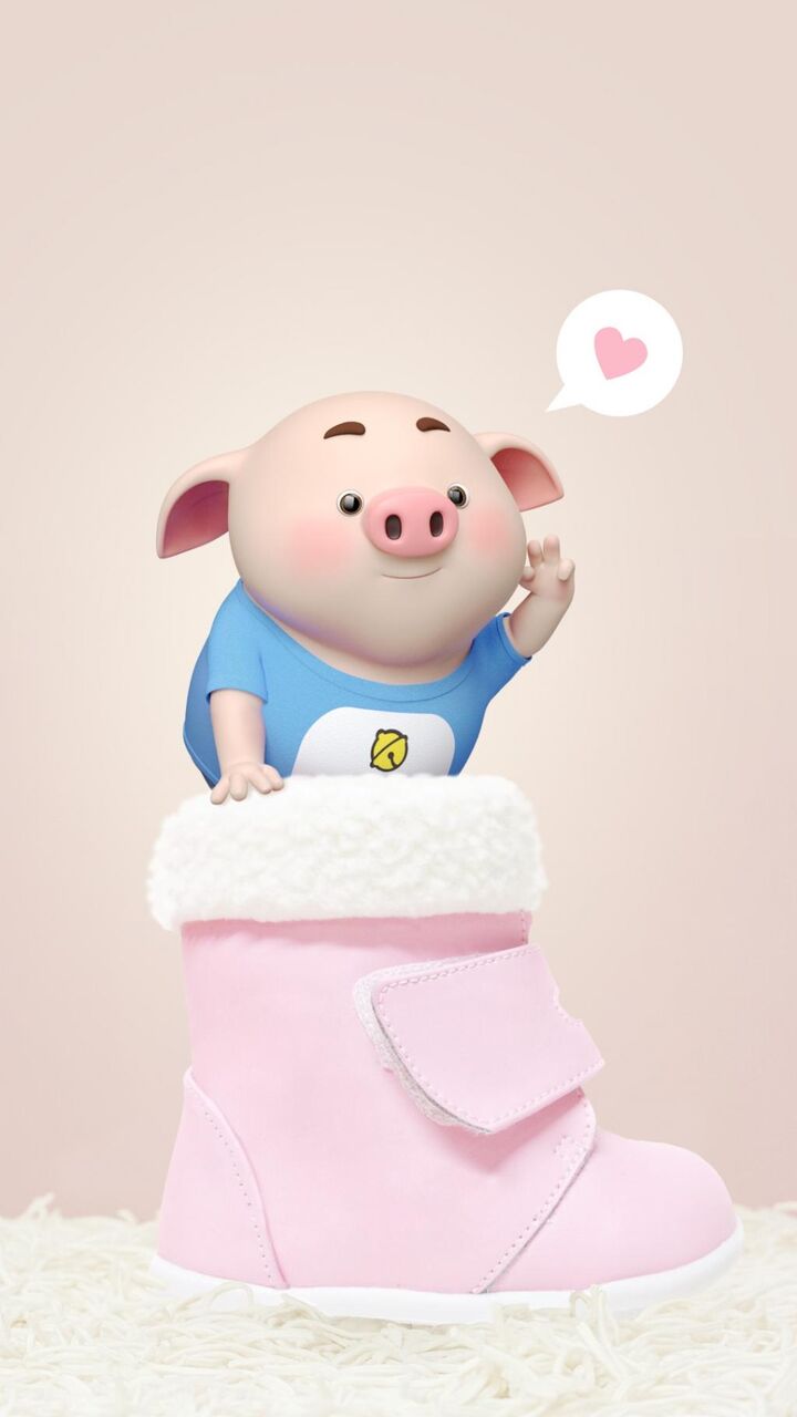 韓国のかわいいロマンチックな告白いたカラー写真 ロック画面の画像 携帯電話の壁紙壁紙の小さなピンクの豚のおなら 壁紙