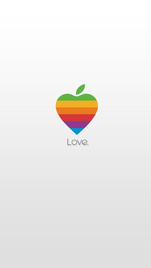 カイ壁紙虹の心アップル標準のro Lec画面 ロック画面の画像 Hdの携帯電話の壁紙 ロゴのように 壁紙