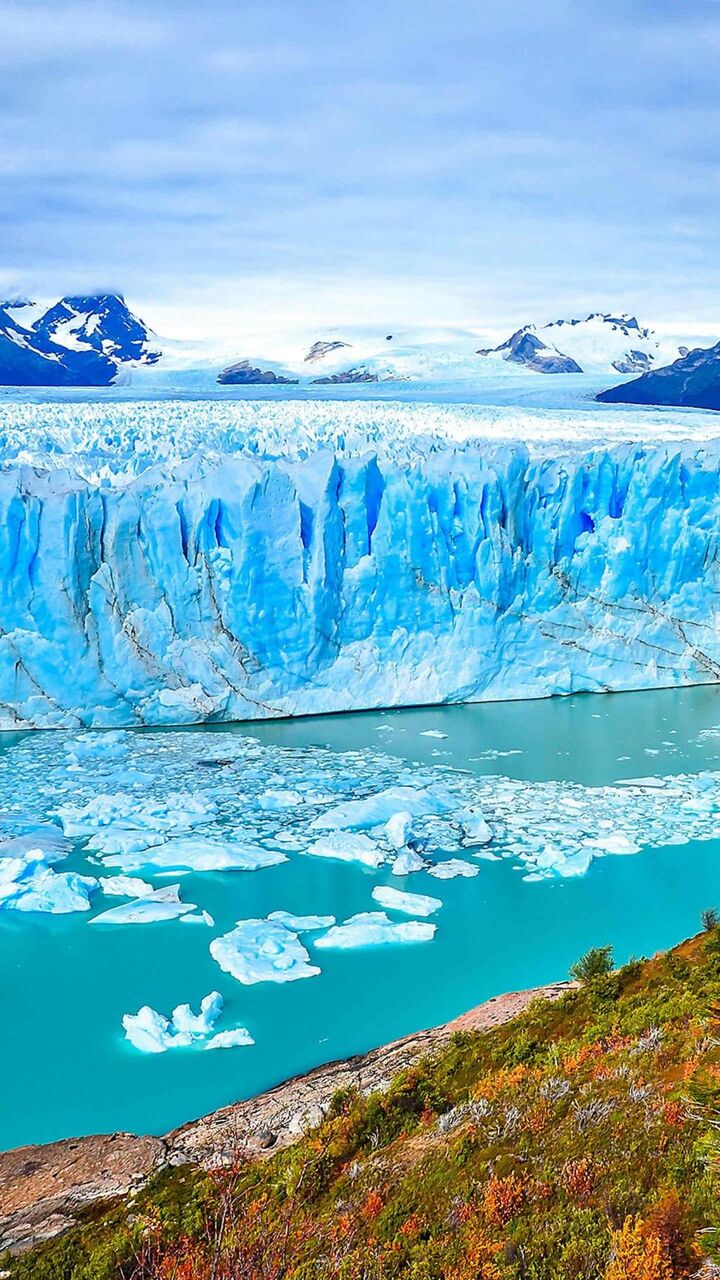 アルゼンチンの観光地 モレノ氷河 ロック画面イメージ 高精細の携帯電話の画面の壁壁紙紙1つの森 風景ホiphone8 壁紙