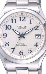シチズン CITIZEN ソーラー電波時計 男性用 アテッサ ATD53-2844