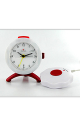 光、音、振動でアラーム時間や電話の着信もお知らせするアナログ式多機能目覚まし時計