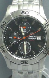 1/5秒ストップウオッチを備えたクロノグラフウオッチ 男性用