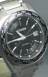 シチズン ワールドタイムソーラー電波時計アテッサ atd53-3091