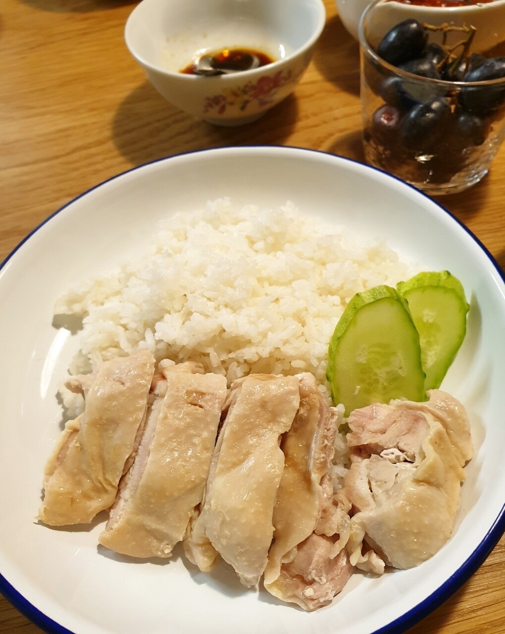 旅行気分で海南チキンライス むくげの花