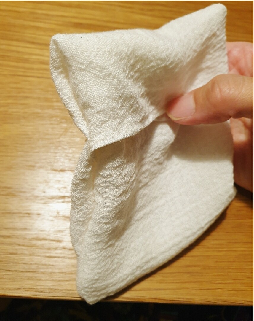 ごみを減らしたくて、出汁こし袋を手作り : むくげの花