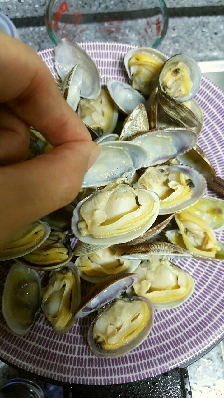あさりの酒蒸しと ストウブであさりご飯 むくげの花 あさりの酒蒸しと ストウブであさりご飯 むくげの花