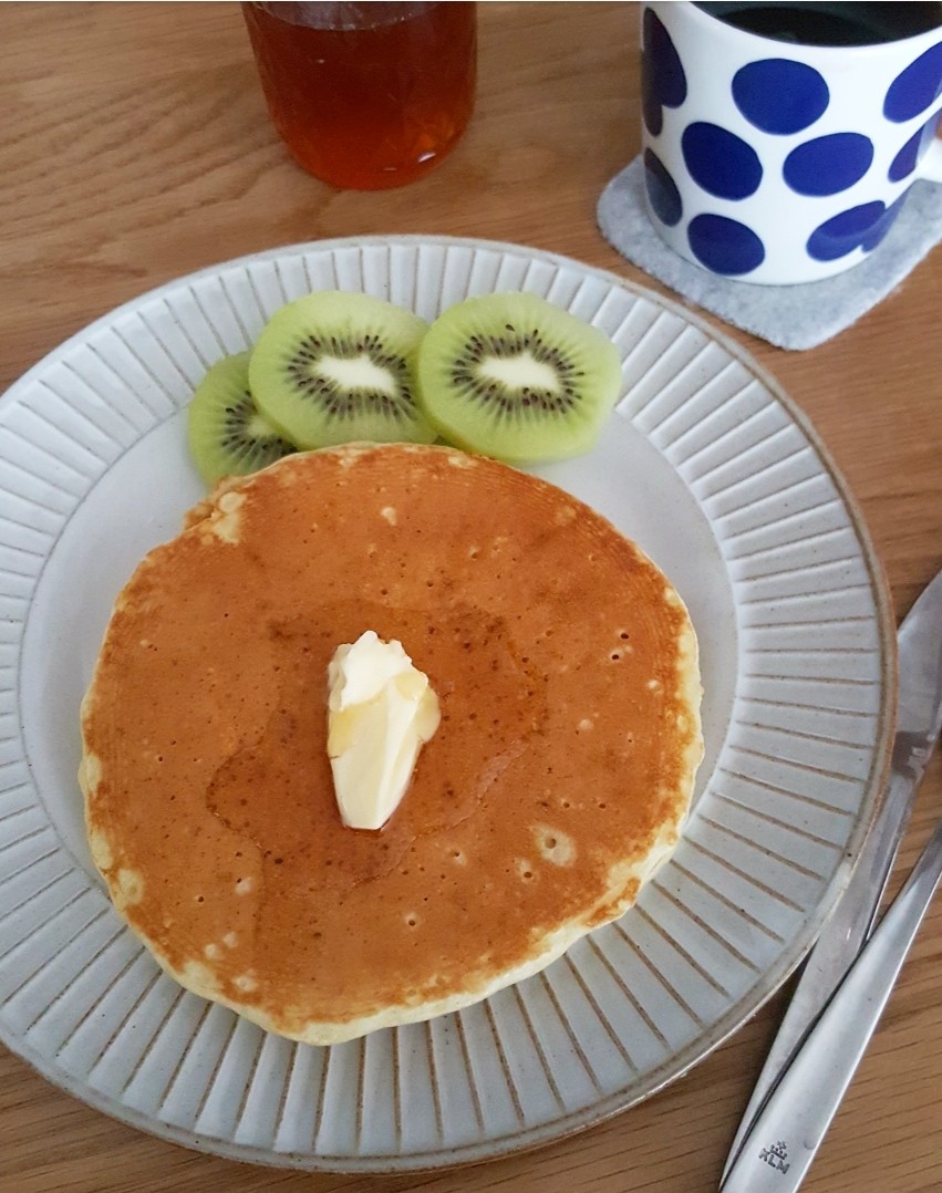 朝ご飯の聖書 から アメリカのパンケーキ むくげの花