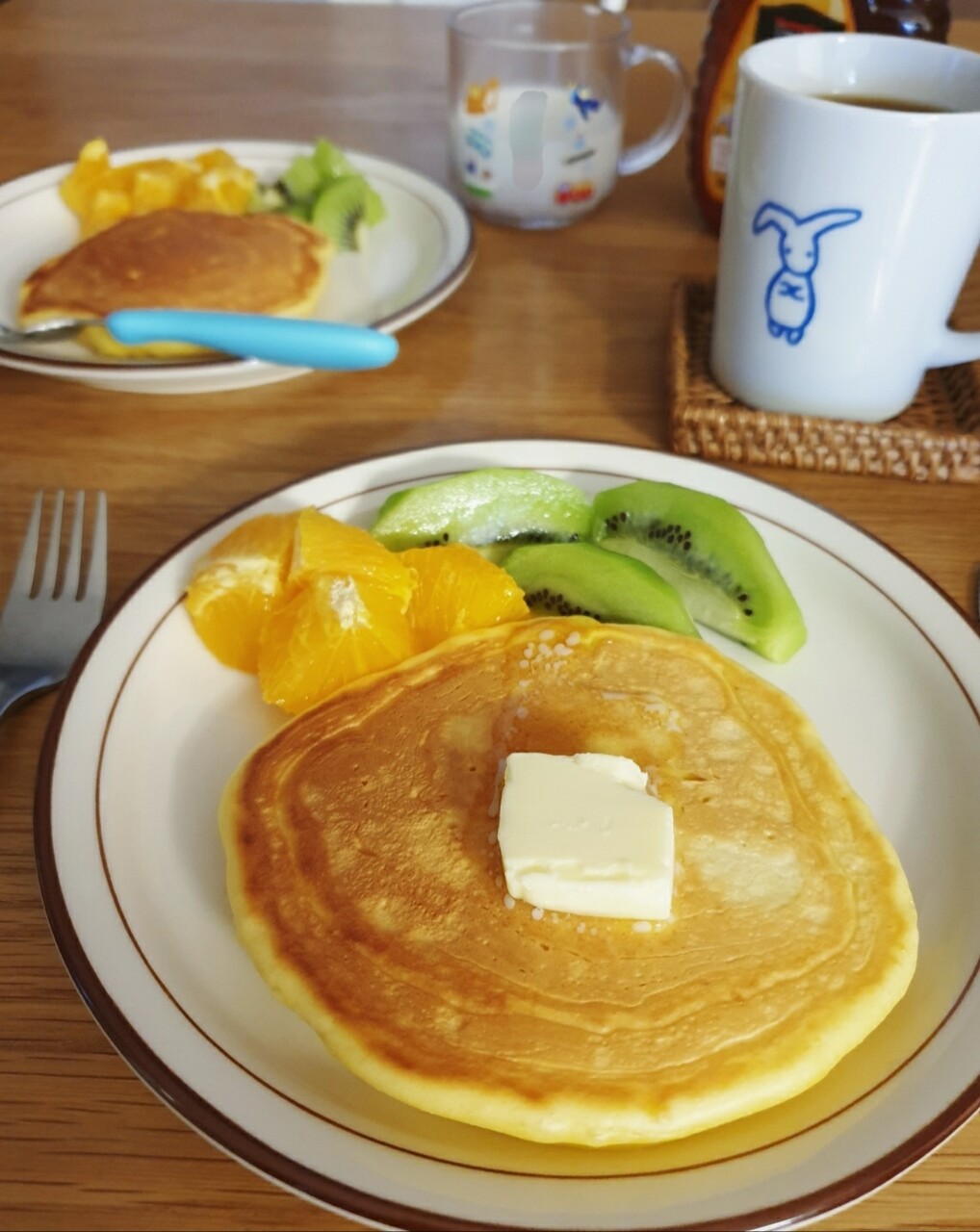 サワークリーム活用 ふわふわパンケーキ むくげの花