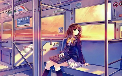 （ヽ´ん`）電車の隣の席で女子高生が寝てて俺の肩にヨダレをつけたことがあったわ