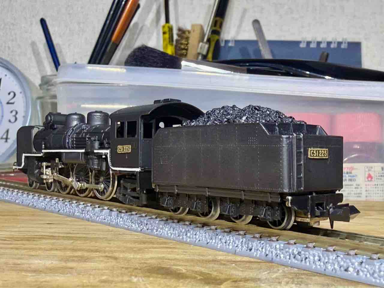 Nゲージ 中村精密C51キットが完成！ : 愛犬クマの鉄道模型製作備忘録