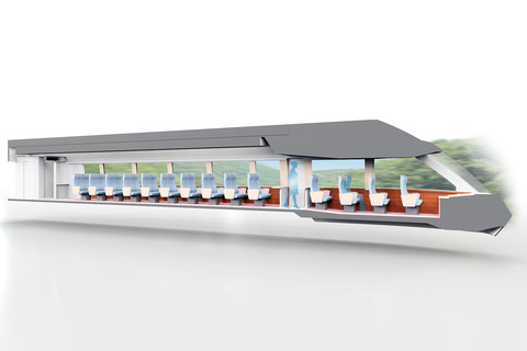 ④先頭車断面パース