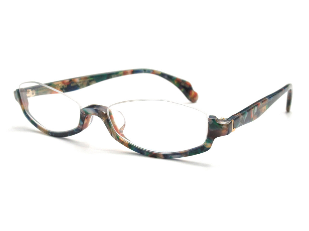 ◆2.6万！レスザンヒューマン time52 お洒落 メガネ 日本製 鯖江製 アンダーリム Hamaya less than human Encore TIME 52