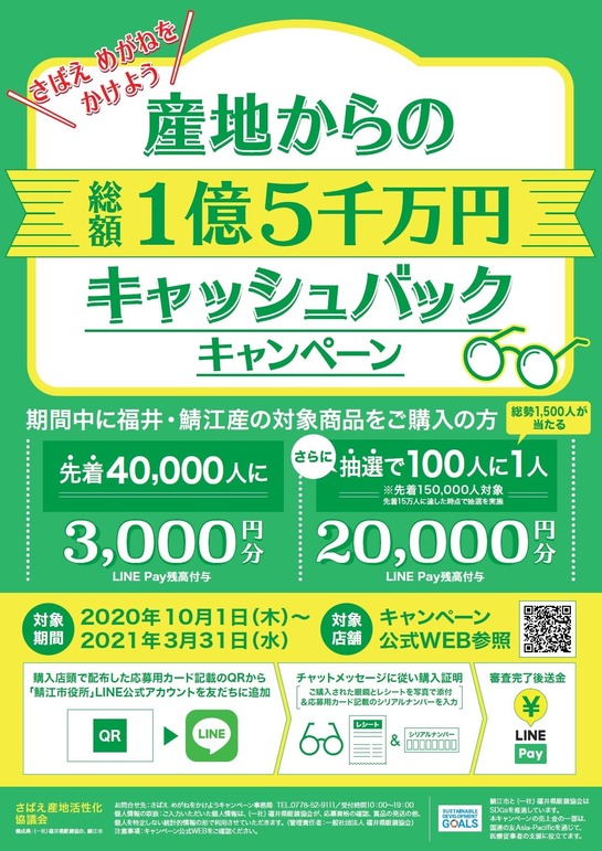 キャッシュバックキャンペーンさばえ