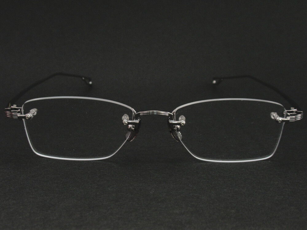 999.9】レンズ縦幅浅めシンプルスクエアリムレス【TW-21T】 : メイドが