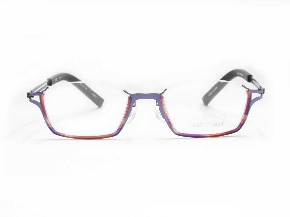 Beat On Beat Bt 141 紫のアンダーリム コンビネーションフレームを再入荷 メイドが接客するメガネ屋 キャンディフルーツ オプティカル