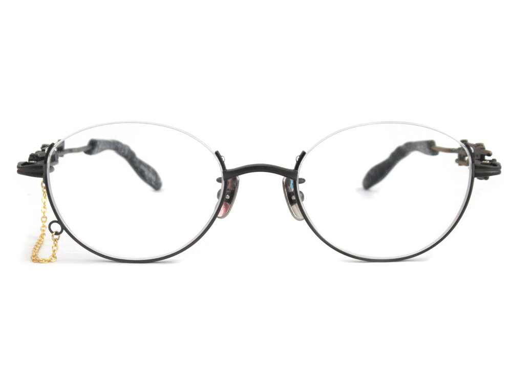 smoky punk】アシンメトリーなデザインとカラーのスチパンアンダーリム