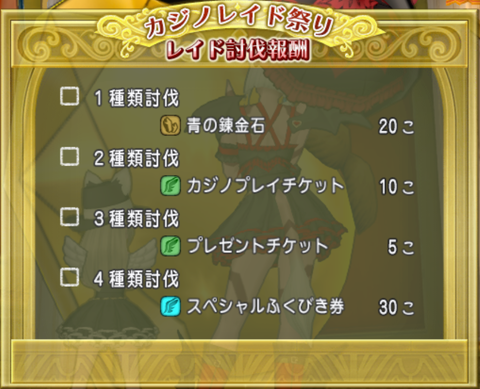 レイド討伐報酬