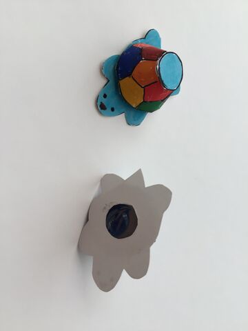 ビー玉で動く亀さん 板良敷信子のハートに伝える食育と手芸