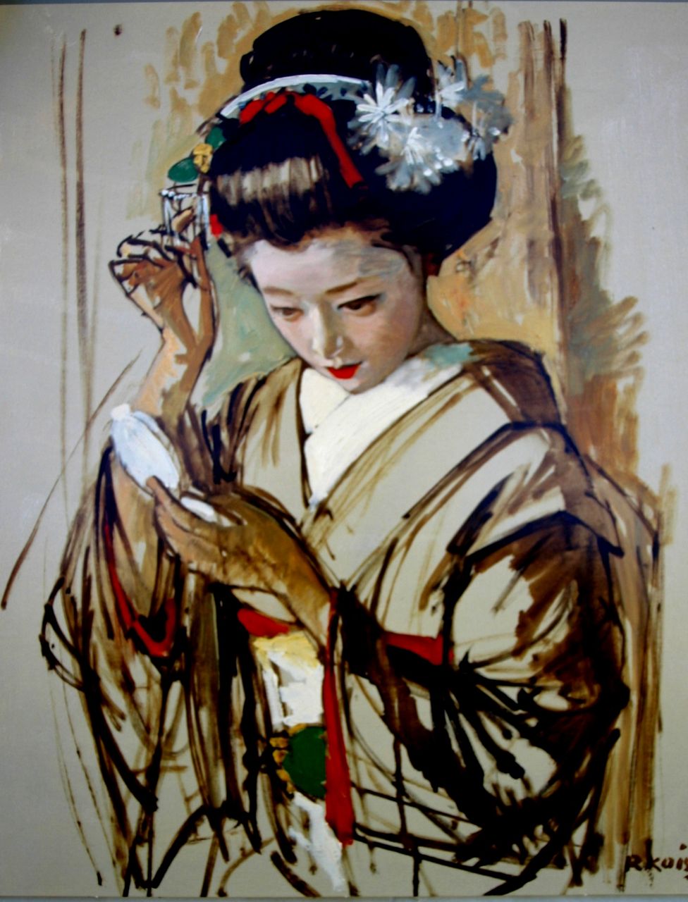 古磯良平作 「舞妓」