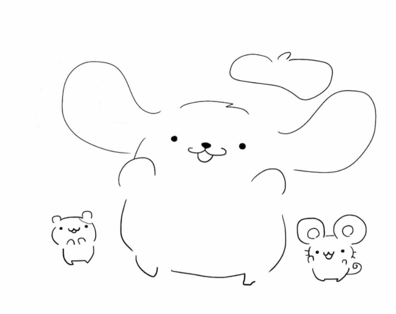 応援イラスト プリンくんと私 応援イラスト プリンくんと私