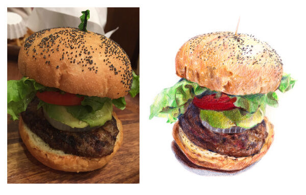 色鉛筆でおいしそうなハンバーガーを描いてみよう もじゃクッキー公式ブログ 色鉛筆でおいしそうなハンバーガーを描いてみよう もじゃクッキー公式ブログ