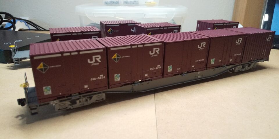 TOMIX HOゲージ コンテナ貨車 コキ107形（２輌セット） 4714】Nゲージ TOMIX コキ107形・コキ250000形 2両セット - メルカリ