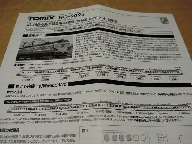 TOMIX HO 485・489系特急電車 雷鳥 入線工事 : クローゼットの中の鉄道模型