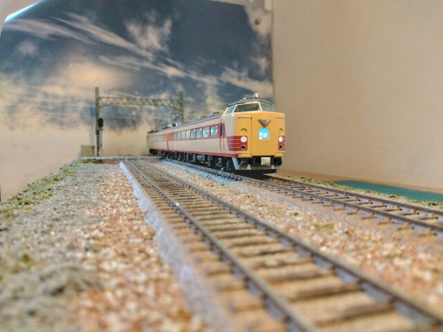 クローゼットの中の鉄道模型 - HO用撮影用ジオラマ