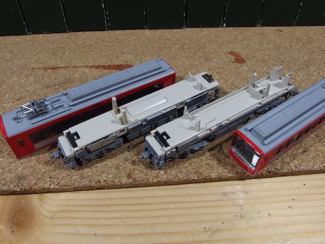 TOMIX 箱根登山鉄道2000形アレグラ号 自作テープLED室内灯取付