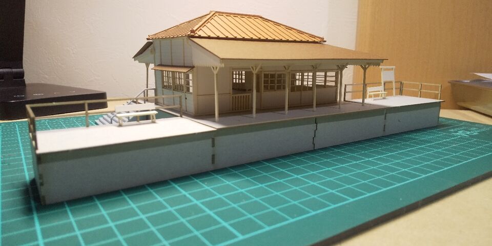 レモン様駅舎模型 レモン様駅舎模型 レモン様駅舎模型 駅舎シリーズ10：1/150“地方
