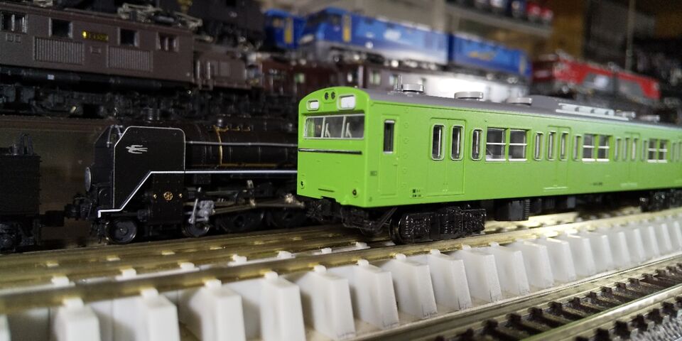 KATO Nゲージ 103系ウグイス色 基本セット LED交換等 : クローゼットの