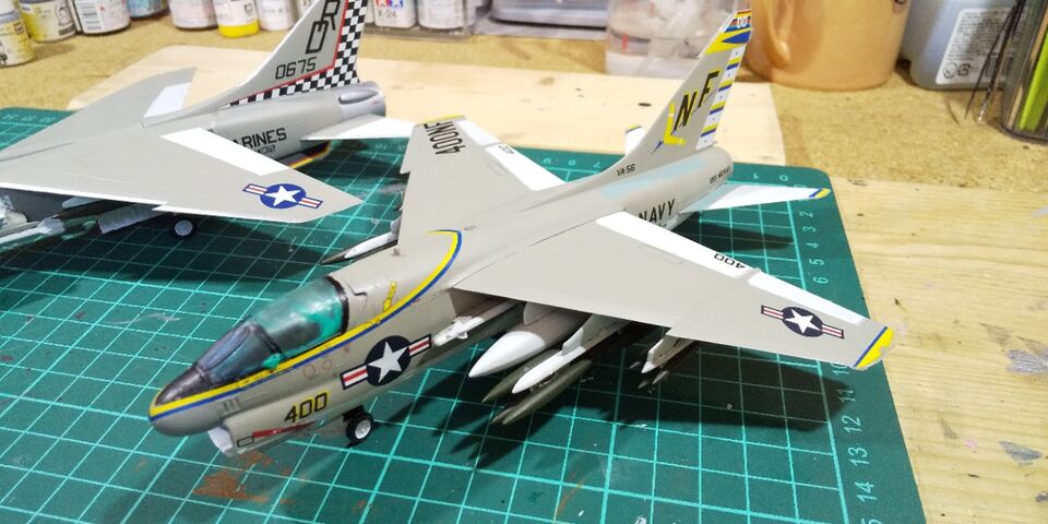 ハセガワ 1/72 F-8クルセイダー & A-7コルセア ウェザリング